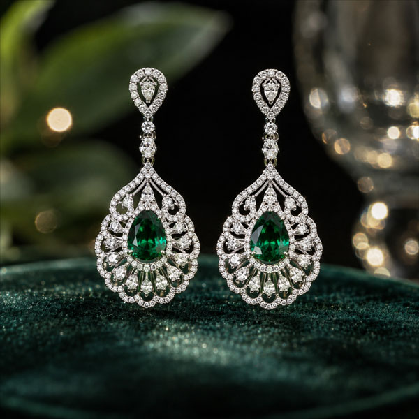 22 گوشواره زمرد 4561 - Image 1
